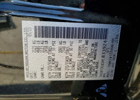 2023 Nissan Rogue Sl from USA, damaged, VIN 5N1BT3CB1PC833924